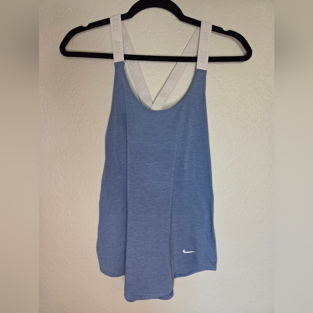 Nike Blue Gray Backless Tank Top